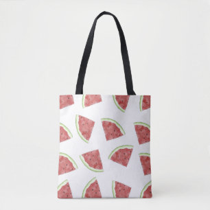 Juicy watermelon pattern tote bag