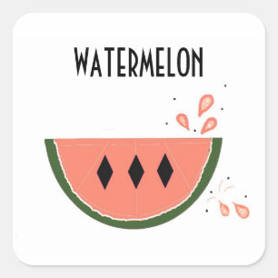 Juicy Watermelon Square Sticker