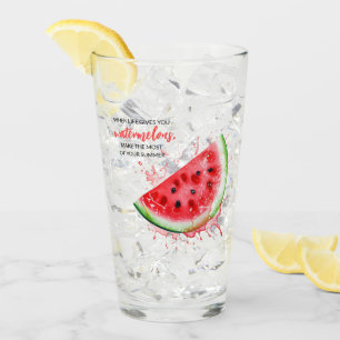 Juicy Watermelon Summer Design Motivational Glass