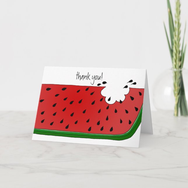 Juicy Watermelon Thank You Card (Front)