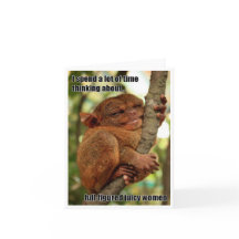 Juicy Women Tarsier greeting card
