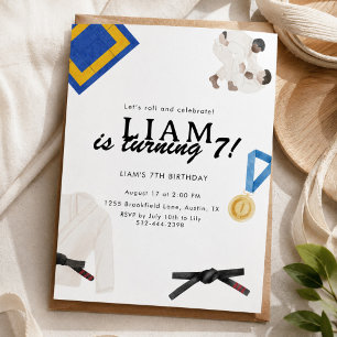 Jujitsu Birthday Martial Arts Sports Birthday Invitation