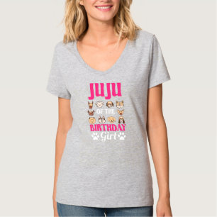 Juju Of The Birthday Girl Dog Paw Bday Party T-Shirt