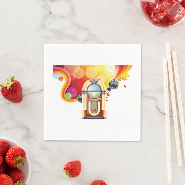 Juke Box Music Paper Napkins (Insitu)