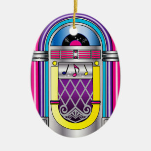 Jukebox Ceramic Tree Decoration