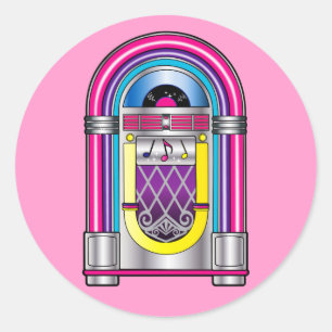 Jukebox Classic Round Sticker