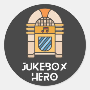 Jukebox hero classic round sticker