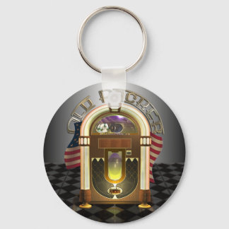 Jukebox Old Rocker Keychain