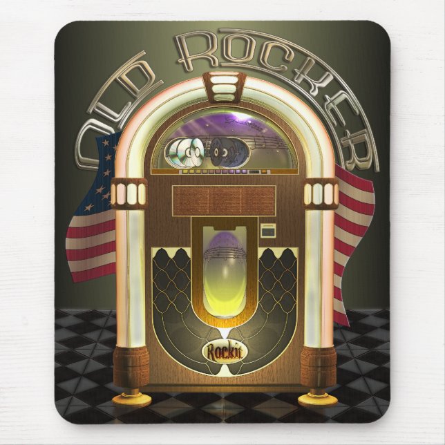 Jukebox Old Rocker Mousepad (Front)