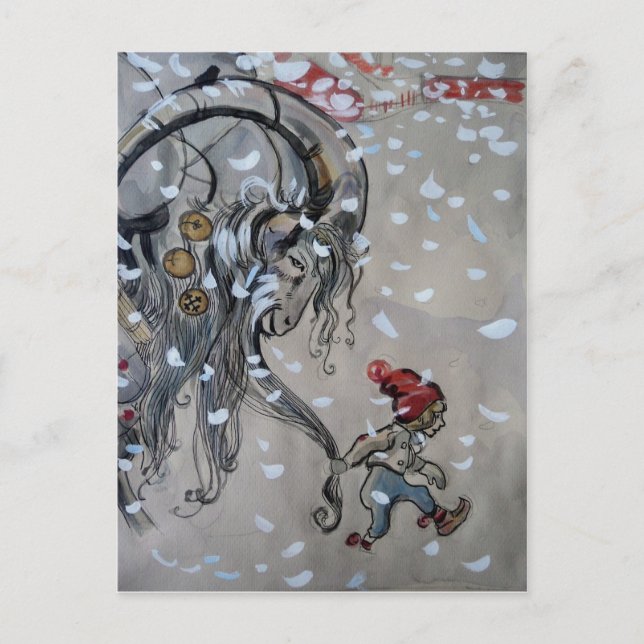 Julbacken (Yule Goat) Study 1911 Postcard (Front)