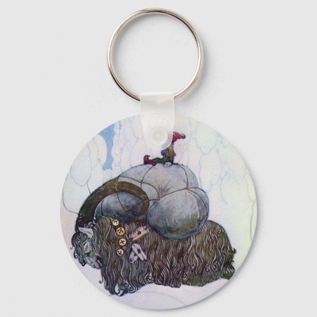 Julbocken Riding Yule Goat Key Ring (Front)