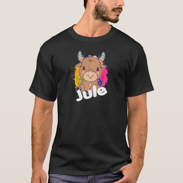 JULE Beautiful girl name with adorable little Cow T-Shirt (Front)