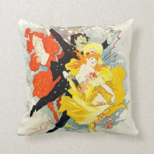 Jules Cheret Art Nouveau Pillow