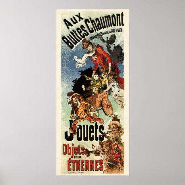 JULES CHERET Aux Buttes Chaumont Jouets French Poster (Front)