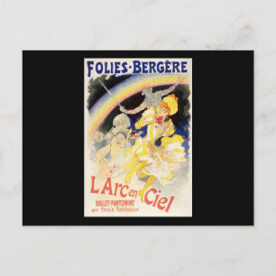 Jules Cheret Folies-Bergere L'Arc-en-Ciel Postcard