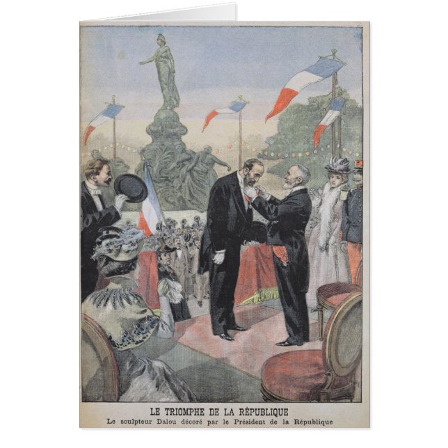 Jules Dalou  being awarded with the medal (Front)