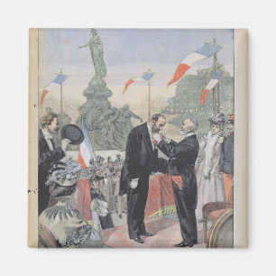 Jules Dalou  being awarded with the medal Magnet