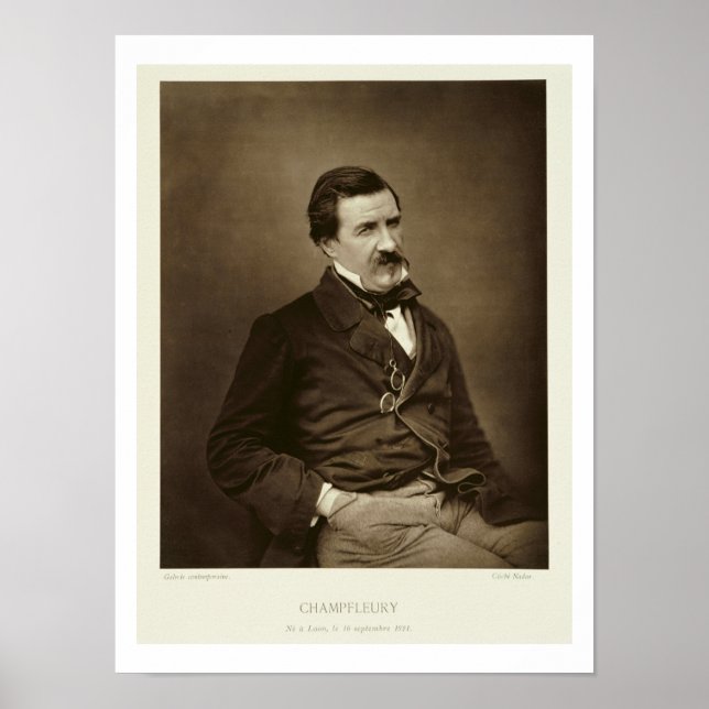 Jules Francois Felix Husson, 'Champfleury' (1821-8 Poster (Front)