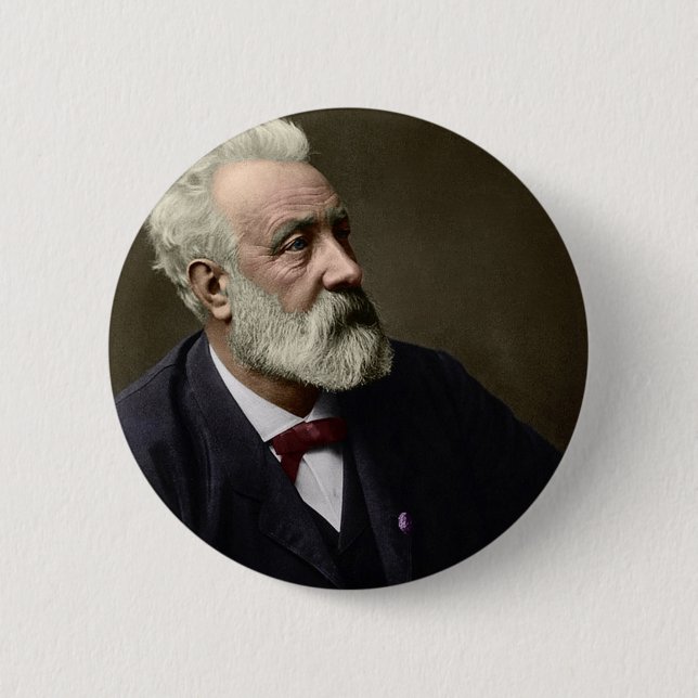 Jules Verne in 1892 6 Cm Round Badge (Front)