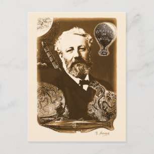 Jules Verne Tribute Postcard