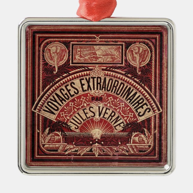 JULES VERNE "VOYAGES EXTRAORDINAIRES" (1878) METAL TREE DECORATION (Front)