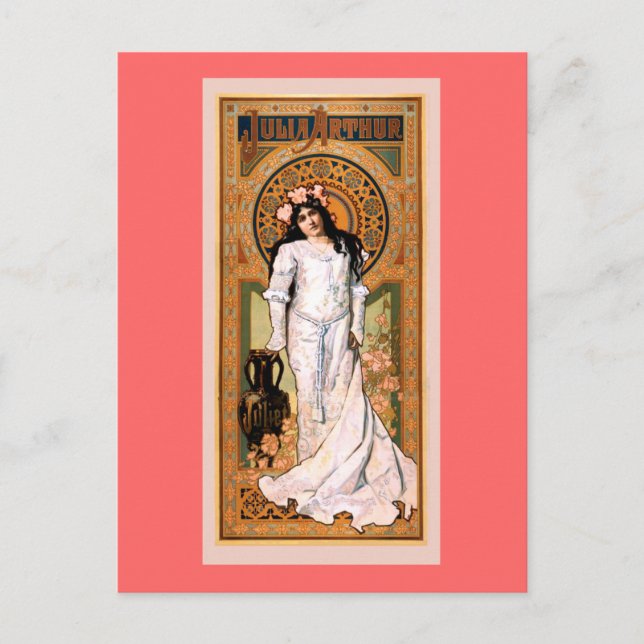 Julia Arthur Vintage Poster Postcard (Front)