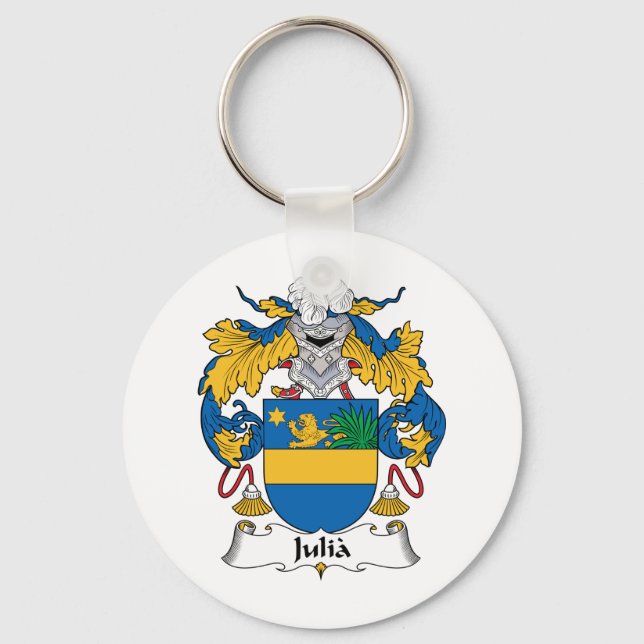 Julia Family Crest Key Ring (Front)