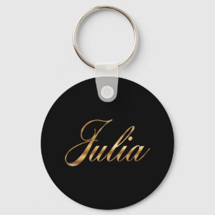 Julia gold Design Lettering Key Ring