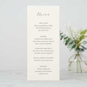 Julia Grey Traditional Elegant Wedding Menu