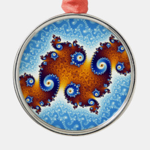 Julia Island Mandelbrot Set Metal Tree Decoration