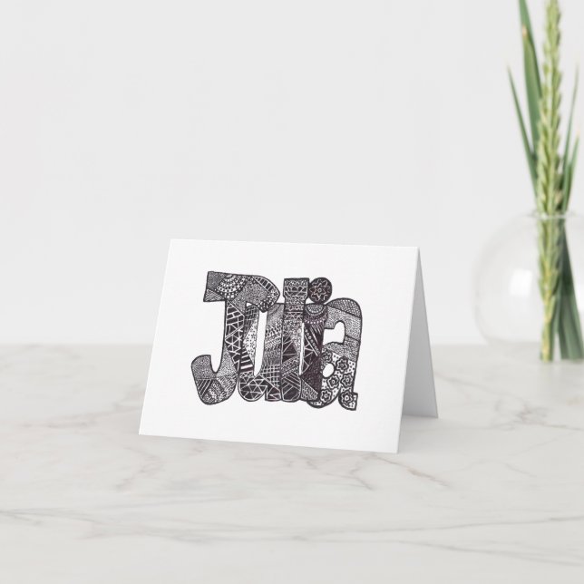 Julia Personalised Note Card (Front)