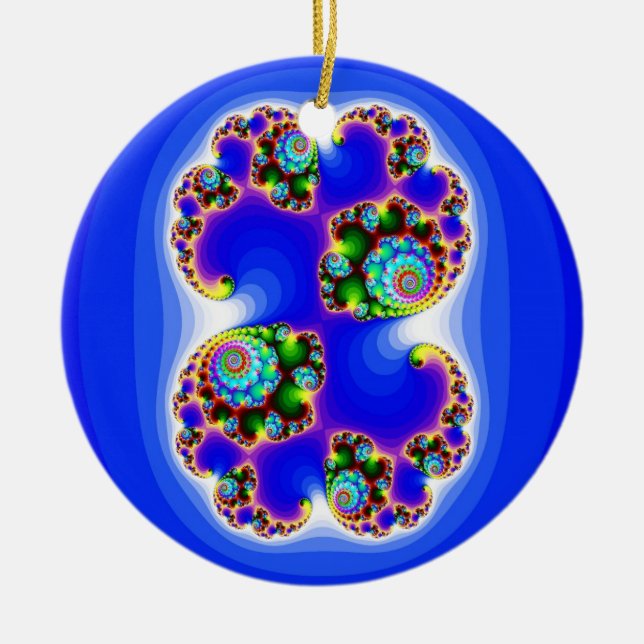 Julia Set Mandelbrot Set Fractal Geometry Ceramic Tree Decoration (Front)