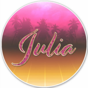 Julia Vorname Name golden pink Aufkleber Sticker
