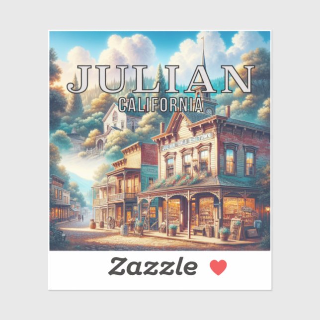 Julian California 3 Inch Vinyl Sticker (Sheet)