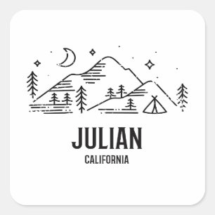 Julian - California Square Sticker