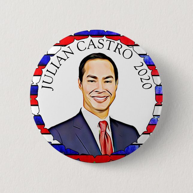 Julian Castro for President 2020 Election Support 6 Cm Round Badge (Front)