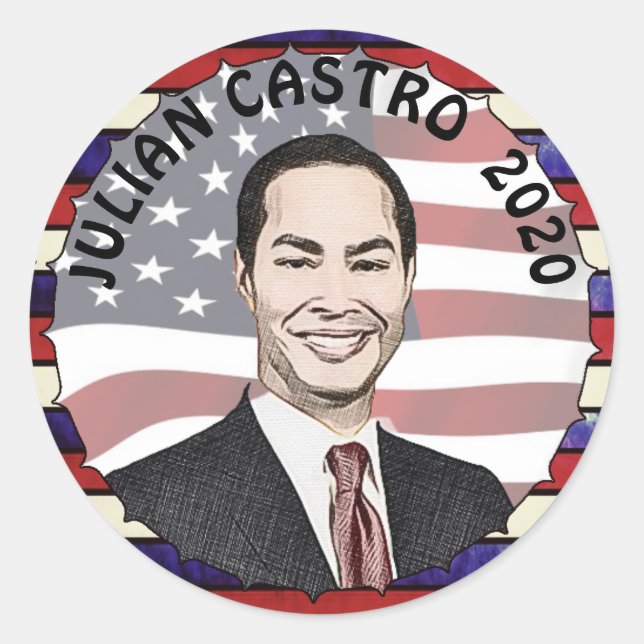 Julian Castro for President 2020 Election Support Classic Round Sticker (Front)