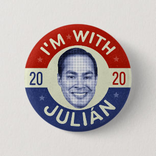 Julian Castro President 2020 Democrat Photo Retro 6 Cm Round Badge