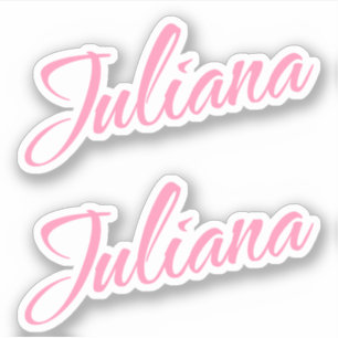 Juliana Decorative Name in Pink x2 Sticker