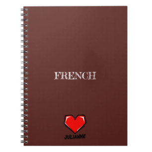 Julianne Heart Brown Notebook