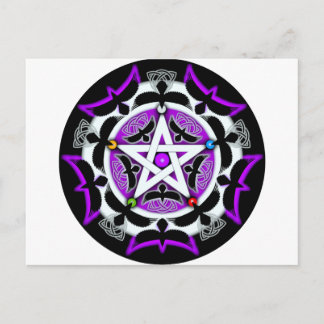 Julia's Crow Pentacle Postcard