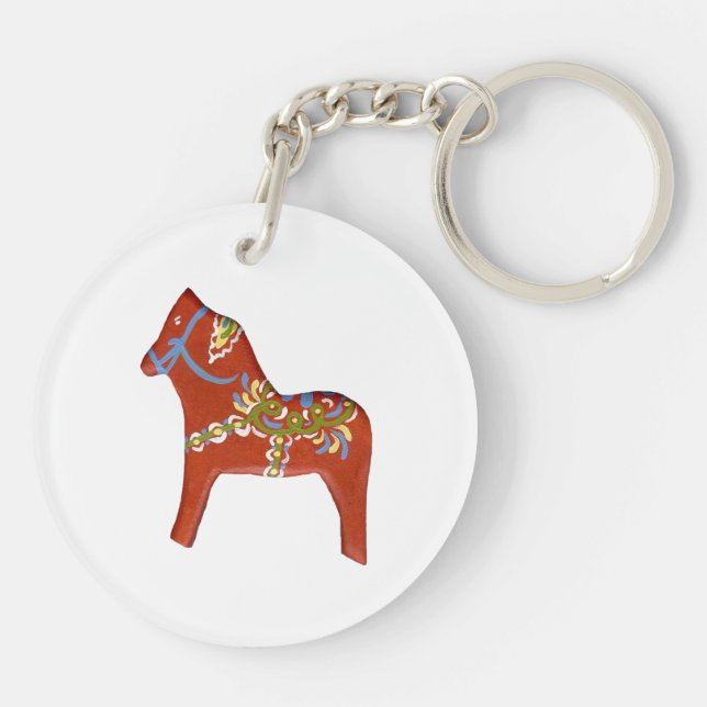 Julia's Dala Horse keychain (Back)