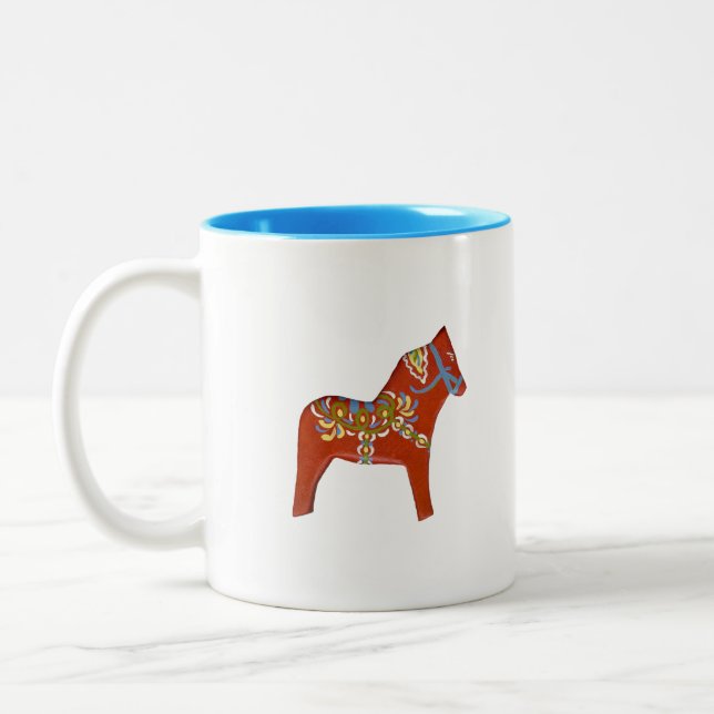 Julia's Red Horse Mug (Left)