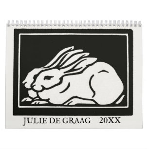 Julie de Graag Art Nouveau Woodcuts Custom Year Calendar