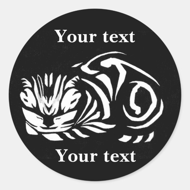 Julie de Graag Cat Classic Round Sticker (Front)