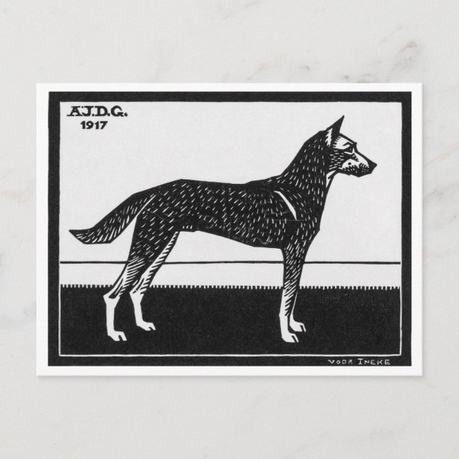 Julie de Graag Dog Postcard (Front)