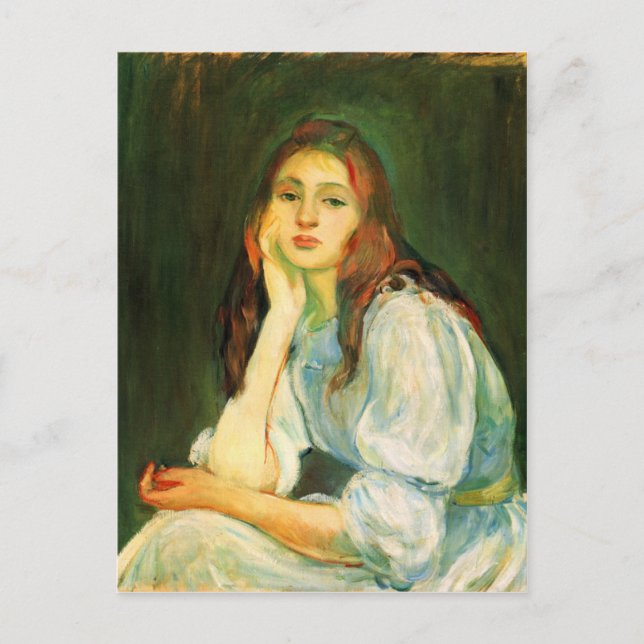 Julie dreaming by Berthe Morisot Postcard (Front)