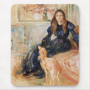 Julie Manet and her Greyhound (by Berthe Morisot) Mouse Mat