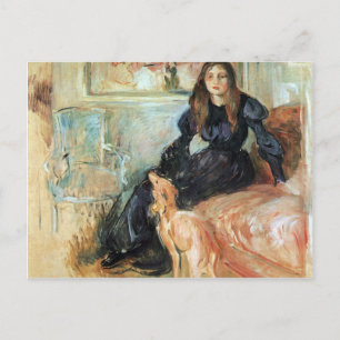 Julie Manet and her greyhound Laertes by Morisot Postcard