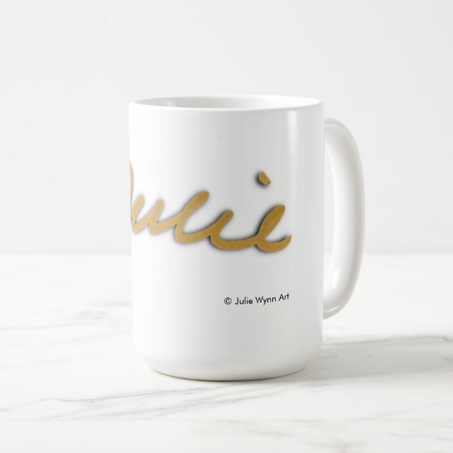 Julie Wynn Art Logo Mug (Front Right)